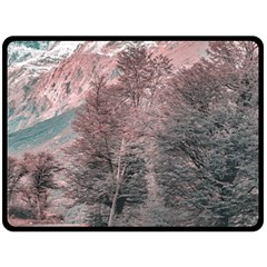 Gravel Empty Road Parque Nacional Los Glaciares Patagonia Argentina Double Sided Fleece Blanket (large)  by dflcprints