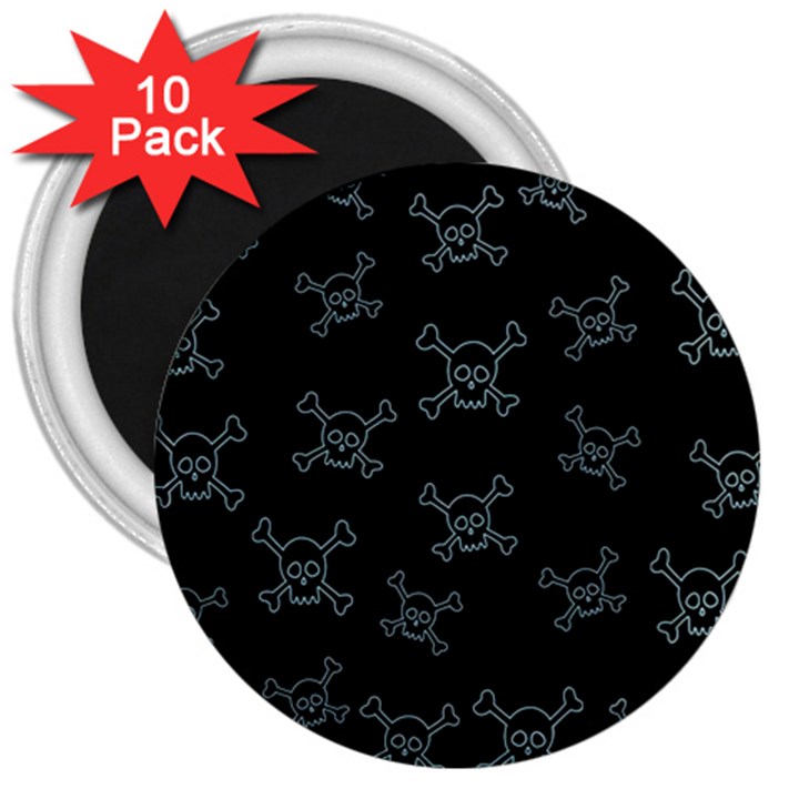 Skull pattern 3  Magnets (10 pack) 