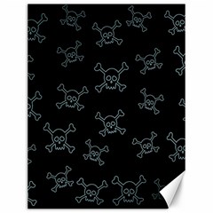 Skull Pattern Canvas 12  X 16   by ValentinaDesign