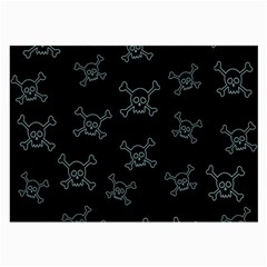 Skull Pattern Large Glasses Cloth by ValentinaDesign