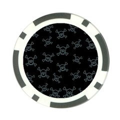 Skull Pattern Poker Chip Card Guard (10 Pack) by ValentinaDesign