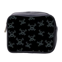 Skull Pattern Mini Toiletries Bag 2-side by ValentinaDesign