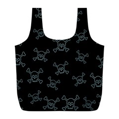 Skull Pattern Full Print Recycle Bags (l)  by ValentinaDesign