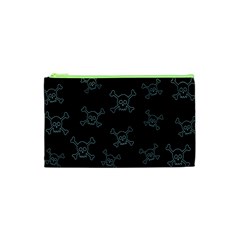 Skull Pattern Cosmetic Bag (xs) by ValentinaDesign