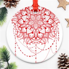 Mandala Pretty Design Pattern Ornament (round) by Nexatart