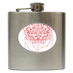 Mandala Pretty Design Pattern Hip Flask (6 Oz) by Nexatart