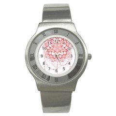 Mandala Pretty Design Pattern Stainless Steel Watch by Nexatart