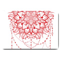 Mandala Pretty Design Pattern Large Doormat  by Nexatart