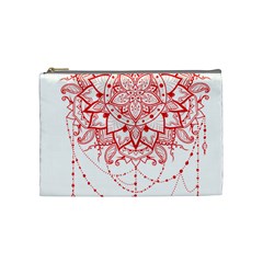 Mandala Pretty Design Pattern Cosmetic Bag (medium)  by Nexatart