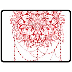 Mandala Pretty Design Pattern Fleece Blanket (large)  by Nexatart