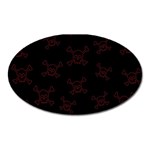 Skull pattern Oval Magnet Front