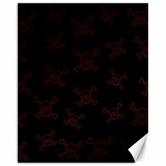 Skull Pattern Canvas 16  X 20   by ValentinaDesign