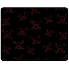 Skull Pattern Fleece Blanket (medium)  by ValentinaDesign