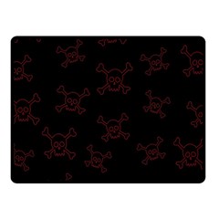 Skull Pattern Fleece Blanket (small) by ValentinaDesign