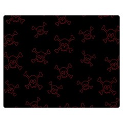 Skull Pattern Double Sided Flano Blanket (medium)  by ValentinaDesign