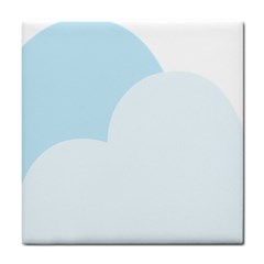 Cloud Sky Blue Decorative Symbol Tile Coasters by Nexatart