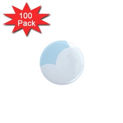 Cloud Sky Blue Decorative Symbol 1  Mini Magnets (100 Pack)  by Nexatart