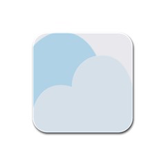 Cloud Sky Blue Decorative Symbol Rubber Square Coaster (4 Pack)  by Nexatart