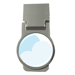 Cloud Sky Blue Decorative Symbol Money Clips (round)  by Nexatart