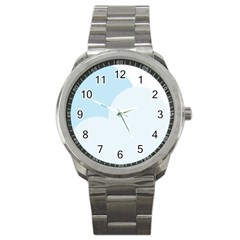 Cloud Sky Blue Decorative Symbol Sport Metal Watch by Nexatart