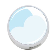 Cloud Sky Blue Decorative Symbol 4-port Usb Hub (one Side) by Nexatart