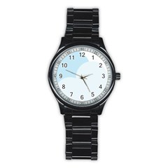 Cloud Sky Blue Decorative Symbol Stainless Steel Round Watch by Nexatart