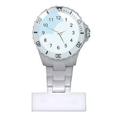 Cloud Sky Blue Decorative Symbol Plastic Nurses Watch by Nexatart