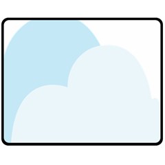 Cloud Sky Blue Decorative Symbol Double Sided Fleece Blanket (medium)  by Nexatart