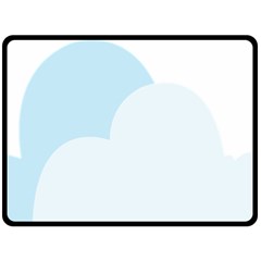 Cloud Sky Blue Decorative Symbol Double Sided Fleece Blanket (large)  by Nexatart