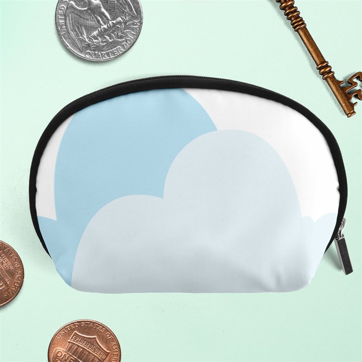 Cloud Sky Blue Decorative Symbol Accessory Pouches (Large) 