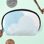 Cloud Sky Blue Decorative Symbol Accessory Pouches (Large)  Back