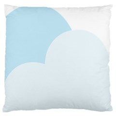 Cloud Sky Blue Decorative Symbol Large Flano Cushion Case (one Side) by Nexatart