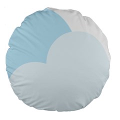 Cloud Sky Blue Decorative Symbol Large 18  Premium Flano Round Cushions by Nexatart