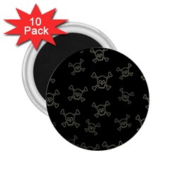 Skull Pattern 2 25  Magnets (10 Pack)  by ValentinaDesign