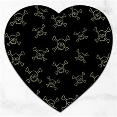 Skull Pattern Jigsaw Puzzle (heart) by ValentinaDesign