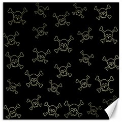 Skull Pattern Canvas 12  X 12   by ValentinaDesign