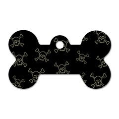 Skull Pattern Dog Tag Bone (one Side) by ValentinaDesign