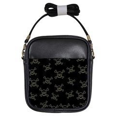 Skull Pattern Girls Sling Bags by ValentinaDesign