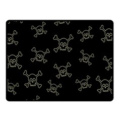 Skull Pattern Fleece Blanket (small) by ValentinaDesign