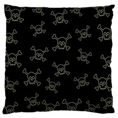 Skull Pattern Large Cushion Case (two Sides) by ValentinaDesign