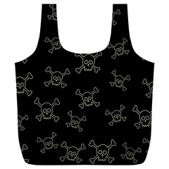 Skull Pattern Full Print Recycle Bags (l)  by ValentinaDesign