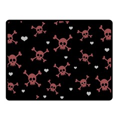 Skull Pattern Fleece Blanket (small) by ValentinaDesign