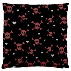 Skull Pattern Large Cushion Case (one Side) by ValentinaDesign