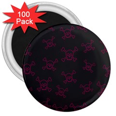 Skull pattern 3  Magnets (100 pack)