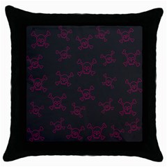 Skull pattern Throw Pillow Case (Black)