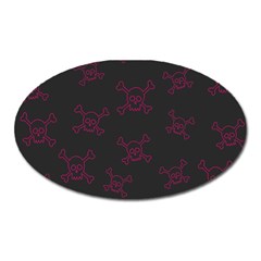 Skull pattern Oval Magnet