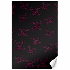 Skull Pattern Canvas 20  X 30   by ValentinaDesign