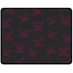 Skull pattern Fleece Blanket (Medium) 