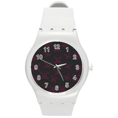 Skull pattern Round Plastic Sport Watch (M)