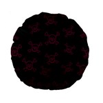 Skull pattern Standard 15  Premium Round Cushions Front